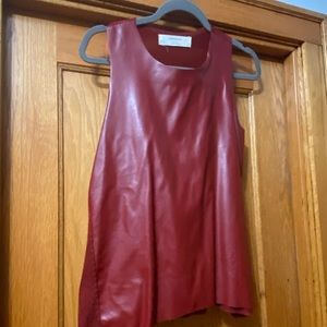 Zara knits leather/sweater vest
